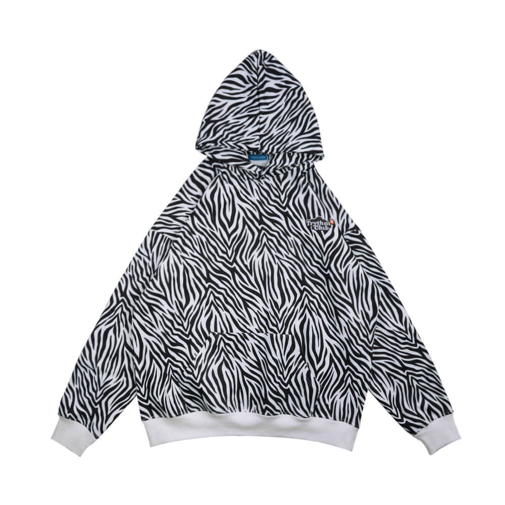 지브라 힙합 후드 티셔츠Zebra hip hop trendy hooded sweatshirt(TR-6930)