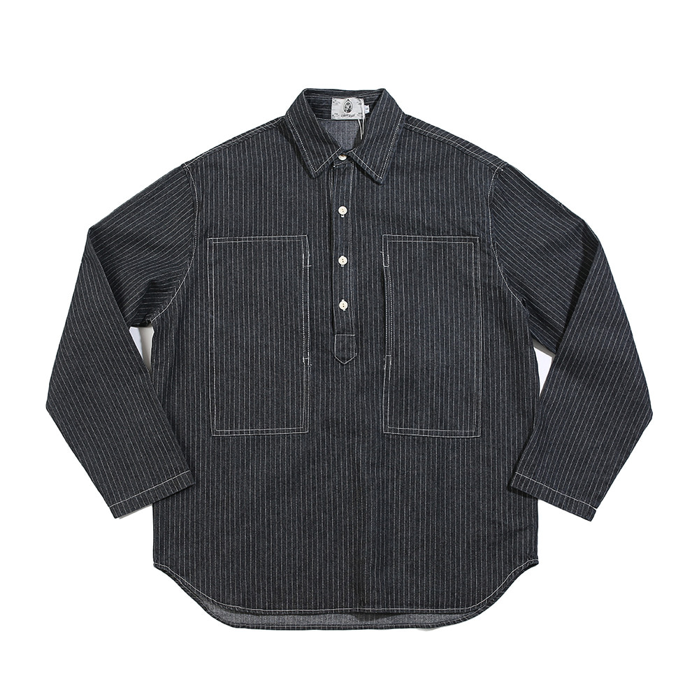 워크웨어 스트라이프 다크 셔츠Workwear striped dark shirt(RM-W-8030)