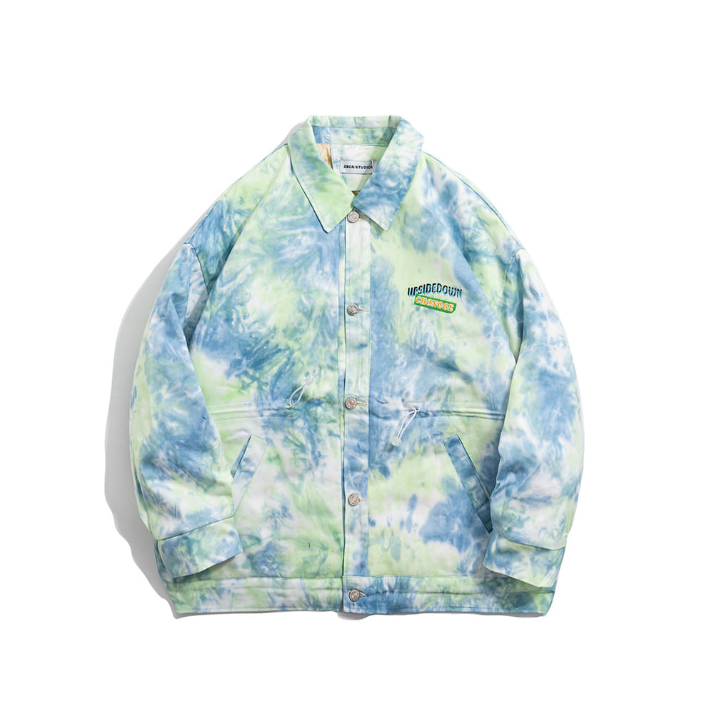 타이다이 후드 코튼 자켓Tie-dye hooded cotton jacket(ZB-13926)
