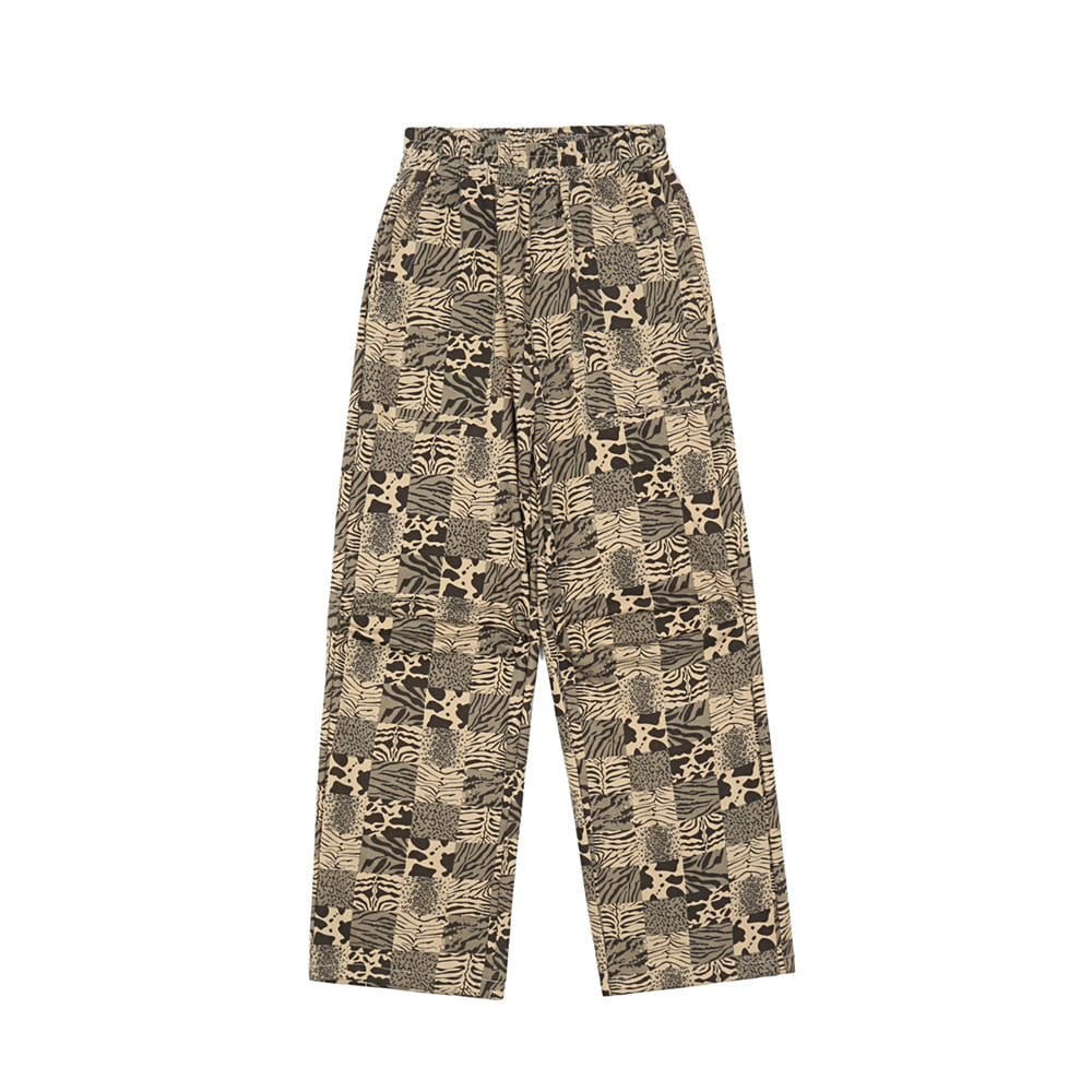 멀티 패턴 와이드 밴딩 팬츠Multi-pattern wide banding trousers(MIUI-20291)
