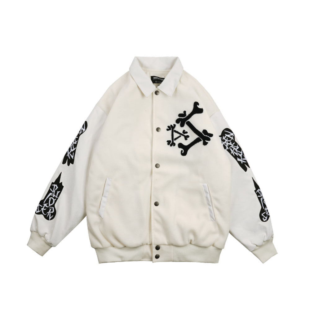 블랙 화이트 스컬 겨울 자켓Black white skull winter jacket(TR-BL-5665)