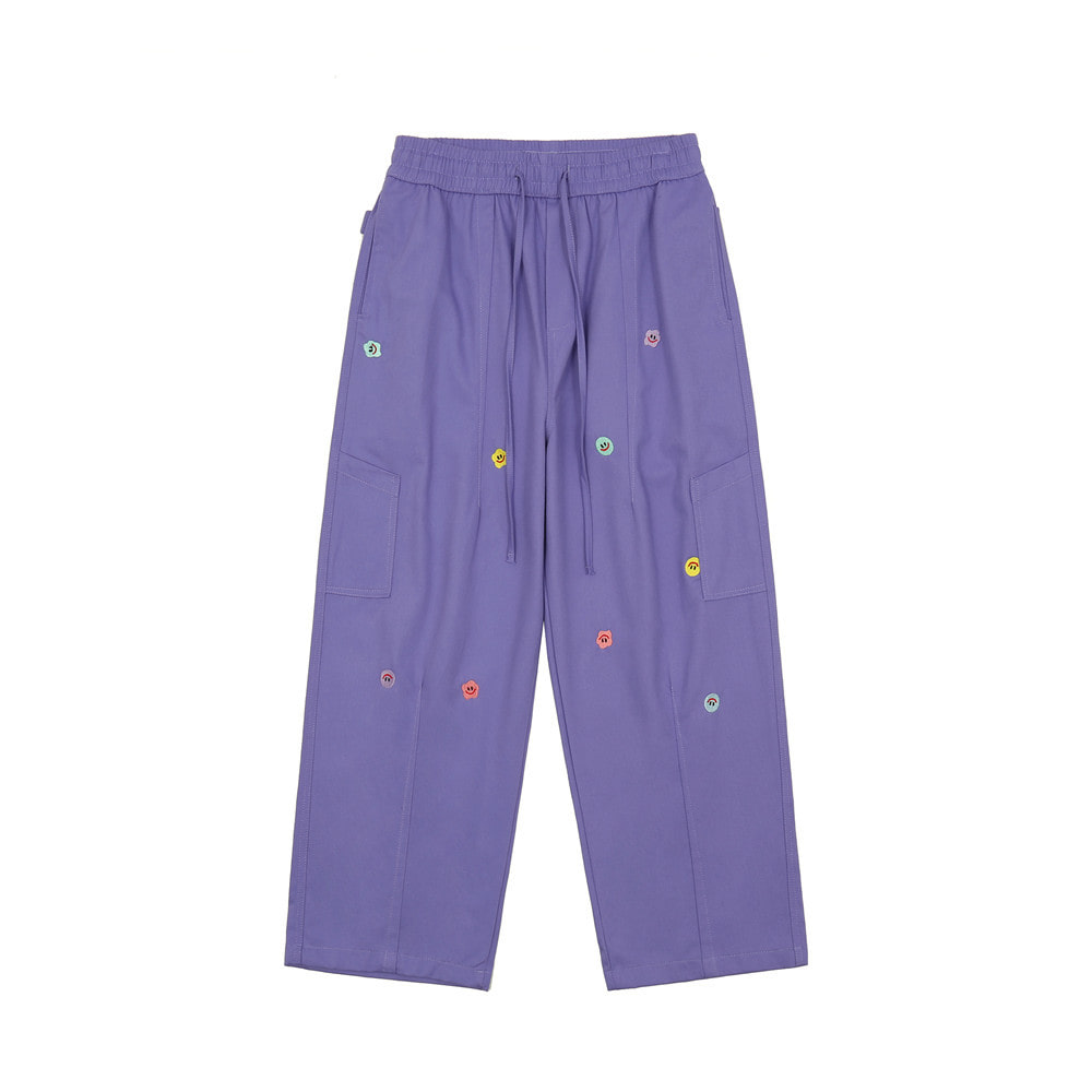 3컬러 스마일 자수 밴딩 팬츠3 Color Smile Embroidery Banding Pants(AN-20109)