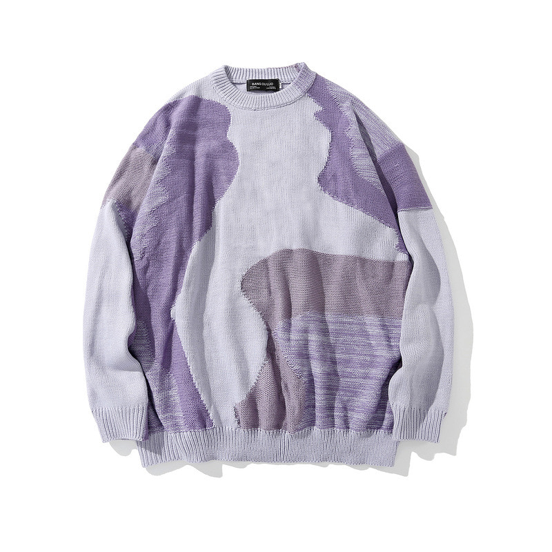 유니섹스 배색 풀오버 니트Unisex color pullover knit(6003)