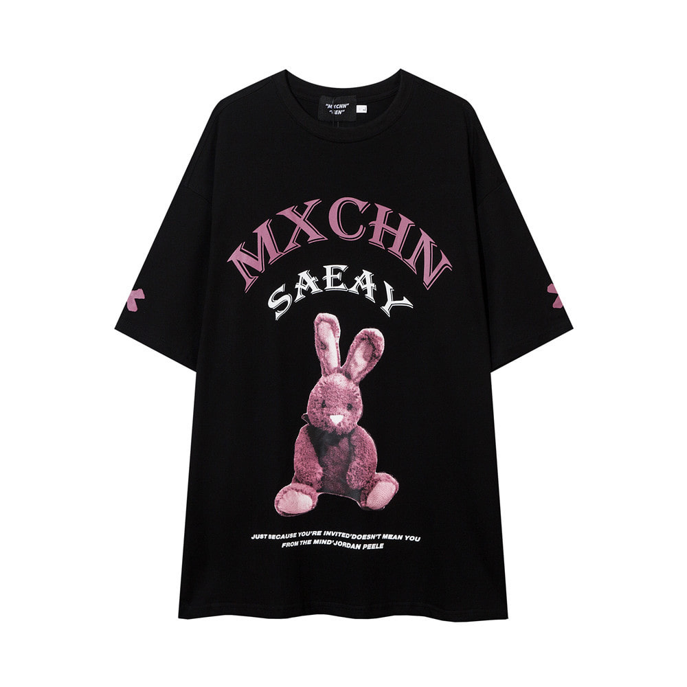 핑크 래빗 유니섹스 반팔 티셔츠Pink Rabbit Unisex Short Sleeve T(MX-H8)